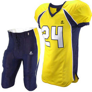 Polyester respirant grande taille football américain uniforme maillot sans manches conception personnalisée numéro de joueur impression maillot pantalon ensemble - Product Image 1