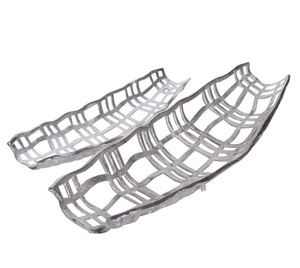 Luxe en aluminium feuille forme décor à la maison décoration de table métal sec Dessert écrou gâteau bonbons Biscuits ronds de serviette plateau stocké - Product Image 5