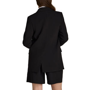 เสื้อเบลเซอร์ผ้าวูลแขนยาวคอวีหรูหราของผู้หญิงเสื้อแจ็กเก็ตชุดทำงาน - Product Image 5