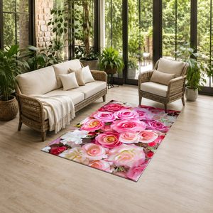<b>RUGS</b> DEPOT LXDP-0799 Wholesale Red <b>Burgundy</b> Marble Effect Digital Printed Machine Washable Chenille Area <b>Rug</b> Non Slip - Product Image 6
