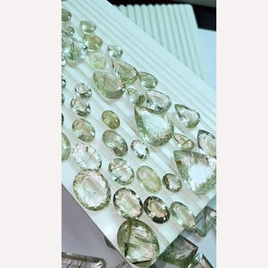 79 piezas de cuarzo rutilo dorado natural de 15mm a 40mm cojín Octágono faceta ovalada 1651 Cts lote Iroc ventas piedras preciosas sueltas US $298 - Product Image 3