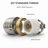 Support de lampe à vis E27 à montage en surface Ruyi pour usage domestique, support d'ampoule 63mm/77mm 250V 4A en plastique et quincaillerie, garantie 3 ans