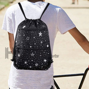 High Quality Polyester Draw <b>Drawstring</b> Sports Gym <b>Bag</b> <b>Waterproof</b> Custom Logo Fitness <b>Drawstring</b> <b>Bags</b> - Product Image 6