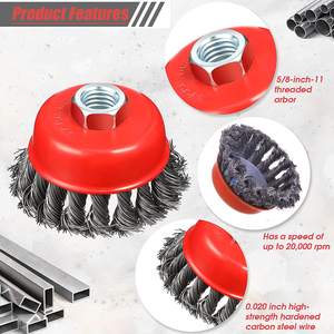 ชุดล้อแบบผูกปม3นิ้วแปรงลวดอุตสาหกรรม - Product Image 3