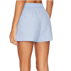 Short taille haute en coton à poche zippée pour femme pour courir Yoga Fitness Gym et activités d'été - Product Image 3