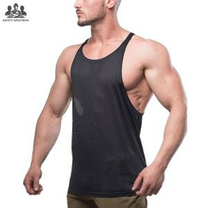 Camiseta sin mangas informal de punto transpirable y ecológica para hombre, para verano, con logotipo personalizado, 100% algodón, de secado rápido, para gimnasio y fitness - Product Image 1