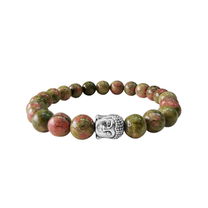 High Quality Unakite <b>Beads</b> Buddha <b>Bracelet</b> Romantic Gift Fashion Charm Jewelry for <b>Men</b> Women Energy Meditation - Product Image 1