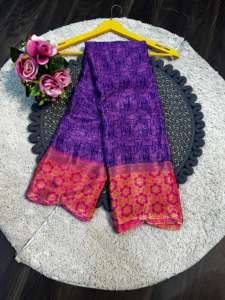 ส่าหรีผ้าไหมเครปแท้ดีไซเนอร์พร้อมด้วยผ้าทอซาริหนักใส่ทำงานและทัสเซิลสไตล์ดั้งเดิมเสื้อผ้าผู้หญิงคุณภาพสูงสำหรับงานแต่งงาน - Product Image 3