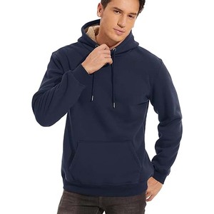 <b>Mans</b> <b>Hoodie</b> <b>Sherpa</b> Fleece Hoodies Sweatshirt Winter Warm Hooded Pullover with Kangaroo Pocket - Product Image 2