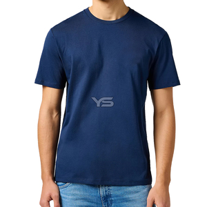 เสื้อยืดผ้าฝ้าย220กรัมสำหรับผู้ชายแบบลำลองเสื้อยืดคอกลมลายทึบย้อมสีล้วนพร้อมโลโก้ที่กำหนดเองดีไซน์ว่างเปล่า - Product Image 6