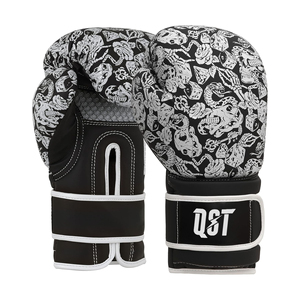 Guantes de boxeo con logotipo personalizado QST Equipo de entrenamiento de cuero de alta calidad para cierre de velcro para artes marciales - Product Image 4