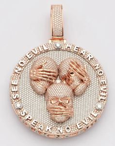 Men's Custom Hip Hop Glow Dark Jewelry Iced VVS Diamond Sterling Silver <b>Charms</b> with Gold Plated Party - Product Image 1