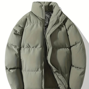 Chaqueta de bombardero de invierno impermeable personalizada de color sólido en blanco simple de nuevo diseño de suministro de fabricante pakistaní para hombres - Product Image 1