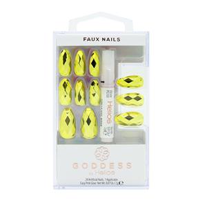 HGOD0042 Ensemble d'ongles artificiels Goddess de haute qualité, faits à la main, à presser, longs et carrés, tendance - Product Image 1