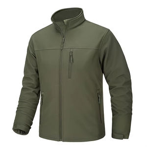 Veste Softshell Premium Homme 2026 Imperméable Respirante en Toile Noire Col Montant Fermeture Éclair Intégrale Haute Qualité Hiver - Product Image 2