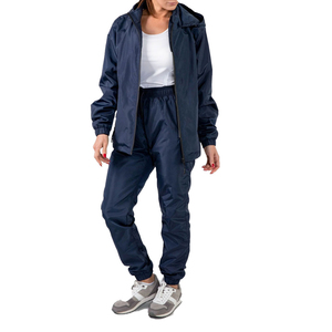 Vente en gros Costume coupe-vent de luxe pour femmes Meilleure fabrication Jogging personnalisé 2 pièces Ensemble coupe-vent de couleur contrastée pour femmes - Product Image 1