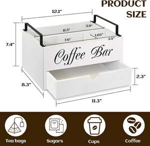Boîte de décoration intérieure multifonctionnelle en céramique de bambou pour l'organisation de la cuisine Tiroir de rangement des dosettes de café - Product Image 4