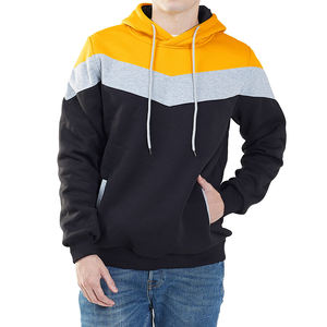 TOP Quality Heavy Weight Streetwear 100% Cotton <b>Black</b> Line Label Oversized <b>Hoodies</b> for <b>Man</b>, 100% Cotton - Product Image 3