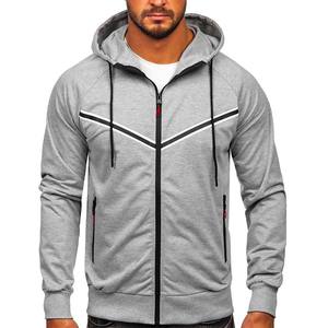 Sweat-shirt à fermeture éclair respirant à manches longues en molleton de coton pour homme, coupe classique, personnalisé, pour le sport d'hiver - Product Image 4