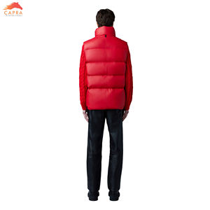 Gilet bouffant sans manches pour hommes avec long col mandarin respirant et design uni - Product Image 5