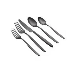 Juego de Cubiertos de Metal negro mate de lujo Cubiertos modernos de acero inoxidable Vajilla elegante para restaurante y propósito de regalo - Product Image 1