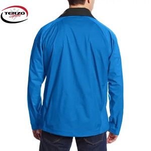 Chubasquero de bicicleta de montaña de calle alta personalizado para hombre chaqueta de lluvia impermeable cortavientos de lana con capucha reflectante con patrón sólido - Product Image 3