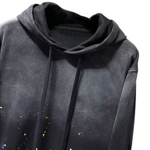 Sudadera con capucha de algodón unisex informal respetuosa con el medio ambiente transpirable de forro polar sólido con logotipo personalizado con cuello con capucha de ajuste regular de invierno - Product Image 2