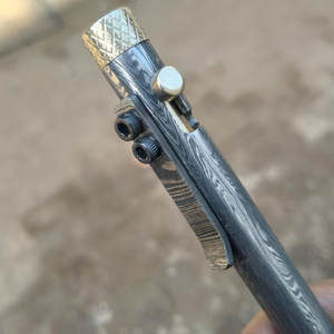 Wholesale Beautiful Handmade Damascus <b>Pen</b> Custom Logo Damascus Steel <b>Gift</b> Ballpoint <b>Pen</b> With Wooden <b>Box</b> - Product Image 4