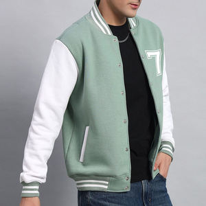 Veste bomber universitaire pour homme de haute qualité, best-seller, vêtement d'hiver léger, confortable, col montant réglable, logo frontal - Product Image 2