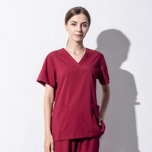 Uniforme de travail à manches courtes en tissu extensible tissé écologique et tendance, lavable, tissu doux, uniforme d'infirmière, uniforme d'hôpital - Product Image 3
