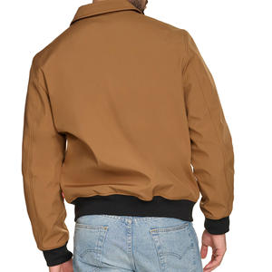 Veste bomber en cuir décontractée pour homme avec logo personnalisé, style formel avec fermeture éclair pour le printemps, le baseball, les sports et les motos - Product Image 4