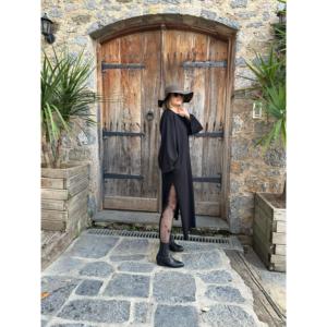 Collezione Premium, abito felpa con spacco oversize