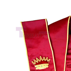 สายคาดชุดผ้าโพลีเอสเตอร์ซาตินเรียบพร้อมขอบตัดขอบสีทองสำหรับทีมหรือสวมใส่ทางวิชาการรูปลักษณ์ที่สวยงาม - Product Image 4