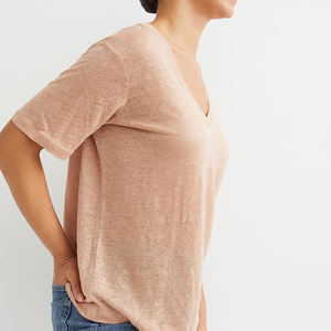 Nuevas camisetas de mujer de bajo precio al por mayor mejor calidad 100% algodón con personalizado - Product Image 3