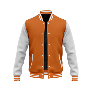Chaqueta Universitaria de Béisbol con Mangas de Cuero y Bordado Chenille con Logotipo Personalizado para Hombre, Chaqueta Bomber Varsity de Invierno - Product Image 5