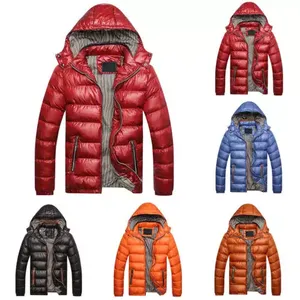 High Quality Custom Canvas Stand Collar Front Logo Men's Winter <b>Waterproof</b> Puffer <b>Jacket</b> - Product Image 6