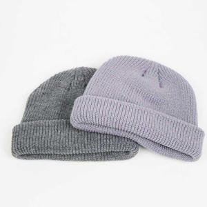 Wholesale Custom Logo Embroidery Solid Color Acrylic Fiber Warm Winter Beanie <b>Knit</b> <b>Hat</b> for Travel - Product Image 3