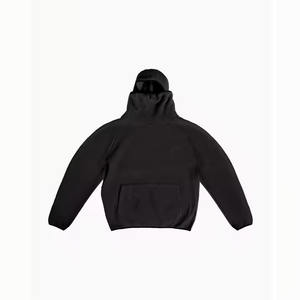 2025 New Designer <b>Men's</b> Ultra Soft Warm Winter <b>Sherpa</b> <b>Hoodie</b> Custom Style Cotton Fleece Solid Pattern Plain Dye Ninja <b>Hoodie</b> - Product Image 2