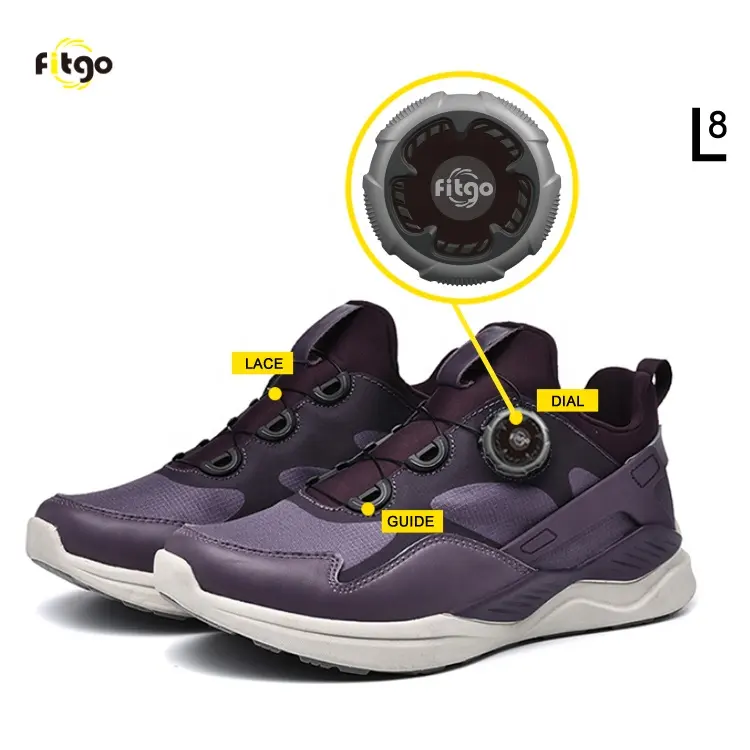 Fitgo lazy shoelace 2023 L8-2 dial knob lacing system for man sneaker