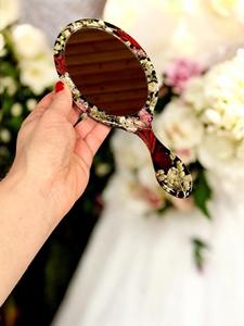 Resin Hand <b>Mirror</b> with Smooth Glossy Finish Perfect for Daily Use Makeup or Decorative Purposes Adding Stylish touch - Product Image 4