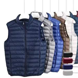 Gilets pour hommes personnalisés hiver chaud col montant hommes respirant léger sans manches veste Gilets gilet veste OEM entretenu - Product Image 4