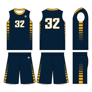 Low MOQ Custom Volleyball Uniforms <b>Mens</b> Sublimated Breathable Jersey Set <b>TShirt</b> Design Shorts 100% Polyester <b>Yellow</b> Blue Fast - Product Image 2