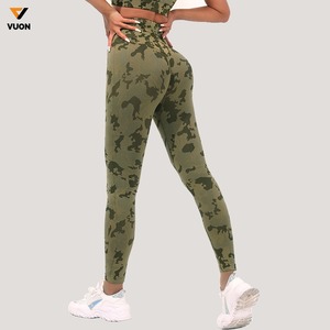 Vente en gros de pantalons de sport de compression à séchage rapide pour femmes, taille haute, leggings d'entraînement de yoga, fitness, sans couture - Product Image 5