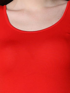 Camisole rouge extensible Premium pour femmes Confort luxueux Style sans effort Fabriqué à partir de nylon durable Couleur Pop Confort ultime - Product Image 3