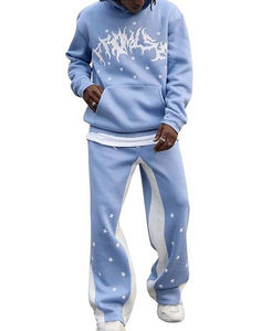 Conjunto Deportivo Informal Personalizado con Estampado de Nueva Colección, Conjuntos Deportivos Unisex de Felpa Técnica con Logotipo, Sudaderas con Capucha y Cordón para Correr - Product Image 1