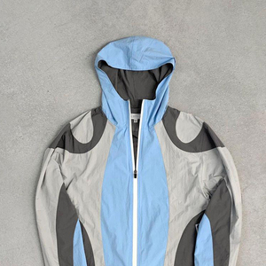 Prince Industry sur mesure hommes fermeture éclair vers le haut Polyester Nylon deux pièces coupe-vent ensemble court coupe décontractée été Nylon ensemble court - Product Image 5