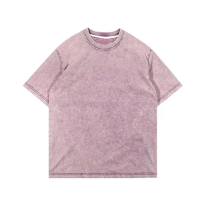 2024 nouveautés Service OEM Logo personnalisé poids lourd lavage à l'acide t-shirt en gros meilleur prix plaine hommes lavage à l'acide t-shirts - Product Image 5