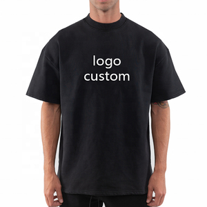 220GSM Heavyweight 100% Cotton <b>Satin</b> Custom Logo Short Sleeve O-Neck T-<b>Shirt</b> Plus Size <b>for</b> <b>Men</b> DTG/DTF Screen Printing - Product Image 3