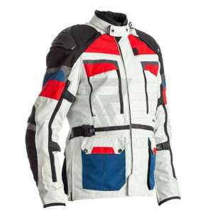 Traje de Carreras D-Ride Moto Sports, el Más Vendido, Impermeable, Cortavientos, Textil Cordura 600D, Protección Avanzada, Talla Grande, Blanco - Product Image 3