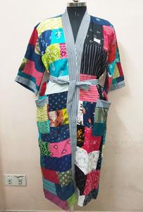 Kimono Indio Hecho a Mano de Algodón para Mujer, Ropa de Dormir de Verano, Ropa de Playa y Camisón, Regalo para Ella - Product Image 2